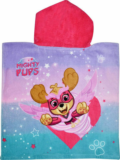 Stamion MIghty Pups Kids Beach Poncho Paw Patrol Pink 100 x 50cm