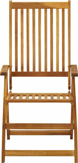 Scaun de exterior Lemn Acacia / Red cu pernă 3buc 57x69x111cm