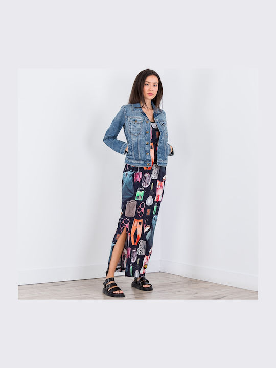 Kurz Damen Jeansjacke Blau