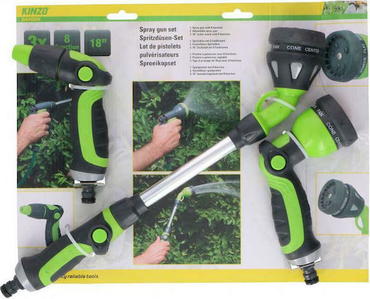 Kinzo 5 Functions Kinzo Water Gun Set for Rubber 3pcs