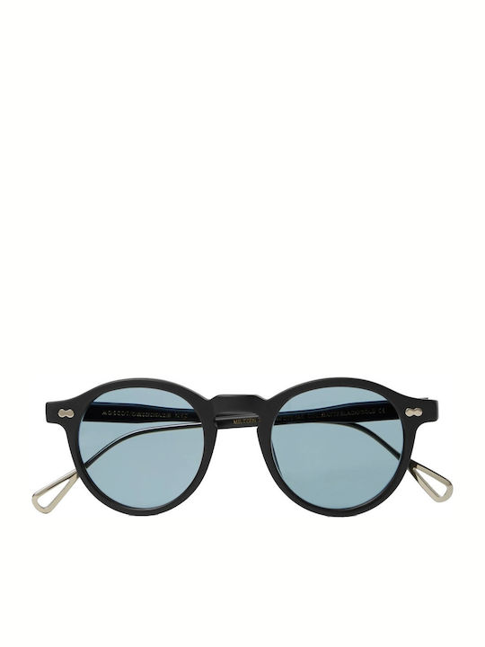 Moscot Miltzen TT SE Sonnenbrillen mit Schwarz Rahmen und Hellblau Linse