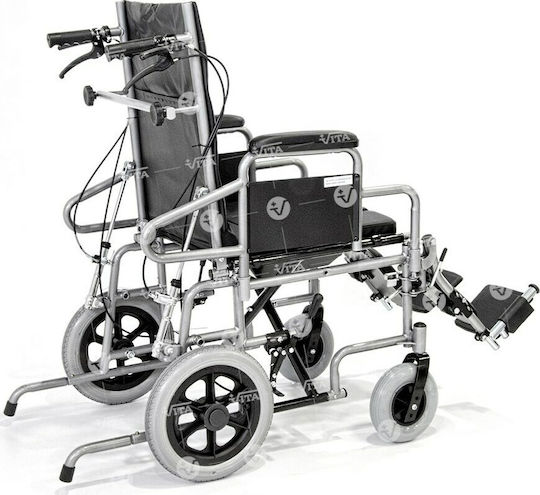 Vita Orthopaedics VT509 Rollstuhl Klappbar Besondere Art Mit Rückenlehne Rollstuhl Recliner Transit mit WC 44cm 09-2-112