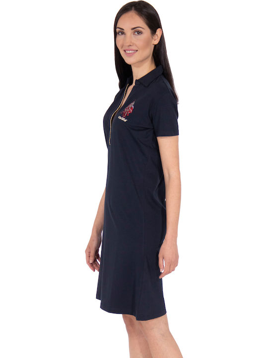 Christine Καλοκαιρινό Mini Φόρεμα Navy Μπλε