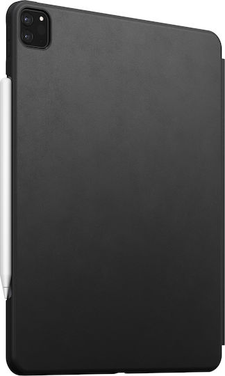 Nomad Robustes Leder Flip Cover Dauerhafte Schwarze (iPad Pro 2020 12,9 Zoll)