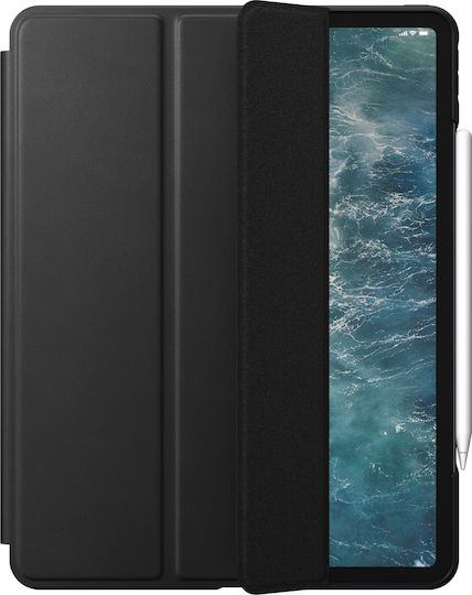 Nomad Robustes Leder Flip Cover Dauerhafte Schwarze (iPad Pro 2020 12,9 Zoll)