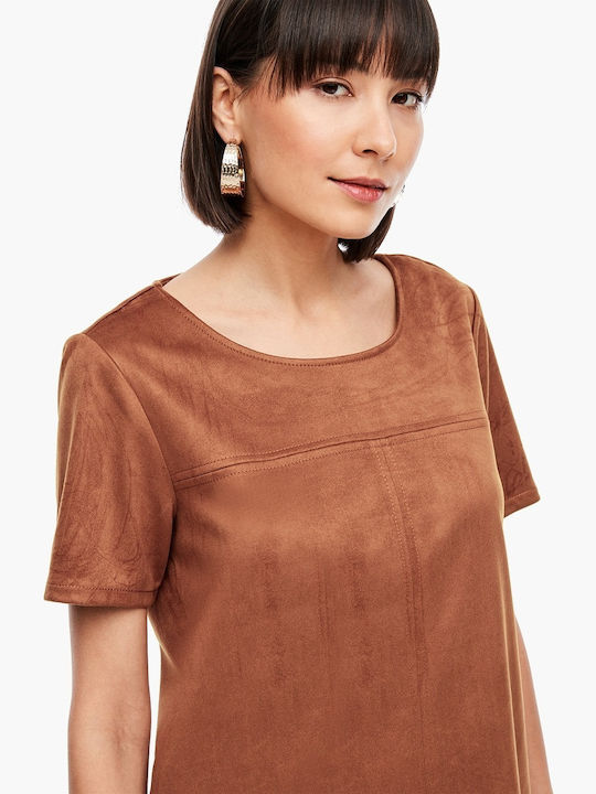 Mini T-shirt Φόρεμα Καφέ