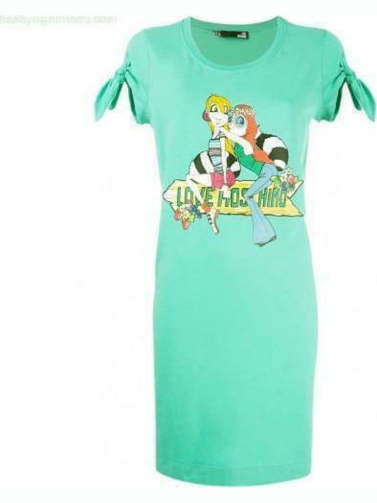 Summer Midi T-Shirt Dress Green