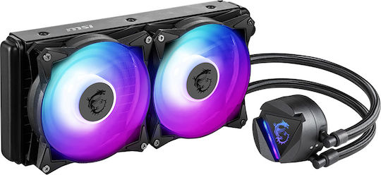 MSI MAG CoreLiquid 280R Охлаждане AIO CPU с 2 Вентилатора 140mm и RGB Осветление