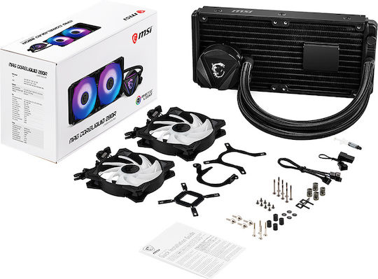 MSI MAG CoreLiquid 280R Охлаждане AIO CPU с 2 Вентилатора 140mm и RGB Осветление