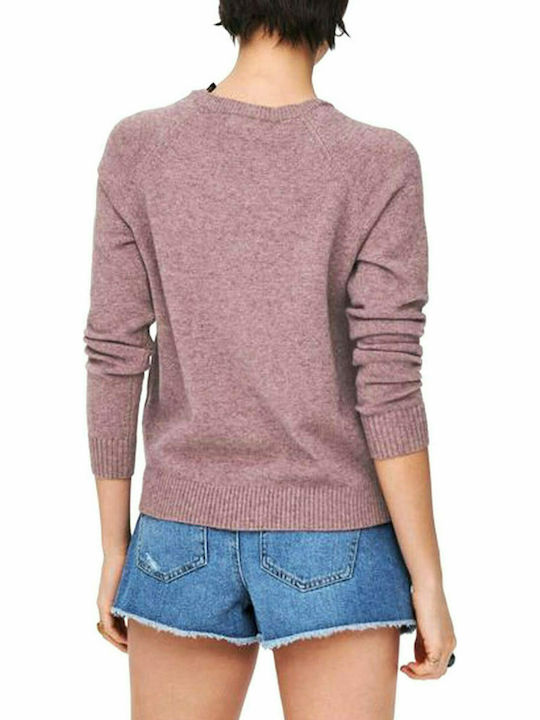 Only Women's Long Sleeve Sweater Pink