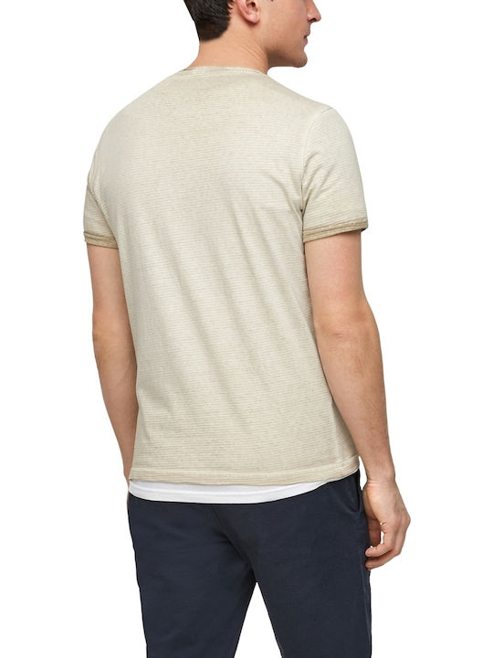 S.Oliver Herren T-Shirt Kurzarm Beige 2060887-8210