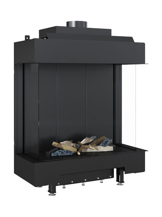 Kratki Leo LP 76 62 G20 Kaminofen Gas Warmluft 8.6kW Dreiseitige mit fester Tür