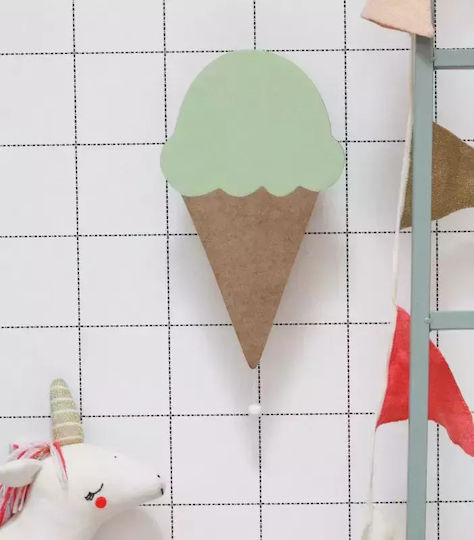 April Eleven Παιδικό Φωτιστικό Τοίχου Ξύλινο Ice Cream Green April Eleven Παιδικό Φωτιστικό Τοίχου Ξύλινο Ice Cream Green