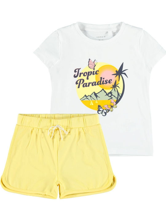 Name It Kids Set with Shorts Summer 2pcs White