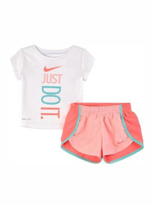 Nike Kinder Set mit Shorts Sommer 2Stück Weiß