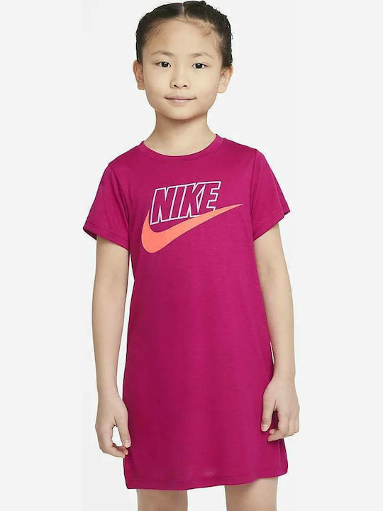 Nike Παιδικό Φόρεμα Κοντομάνικο Φούξια