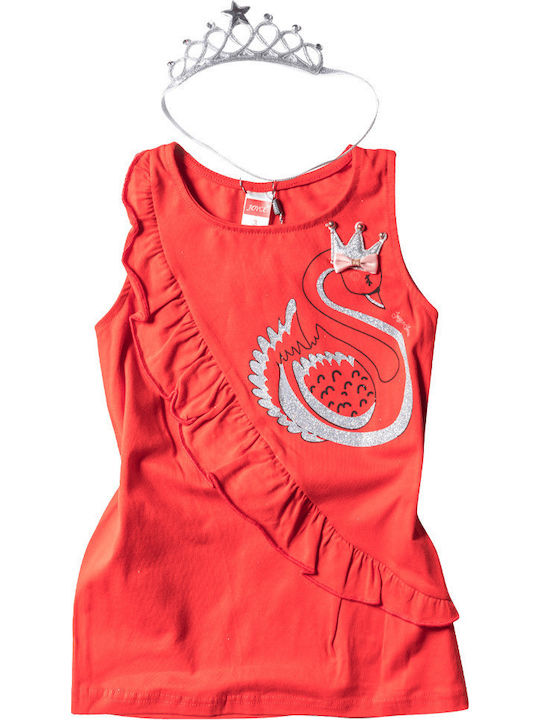 Joyce Kids Dress Set with Accessories Sleeveless Red