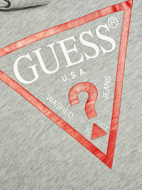 Fleece Kinder-Sweatshirt mit Kapuze Gray