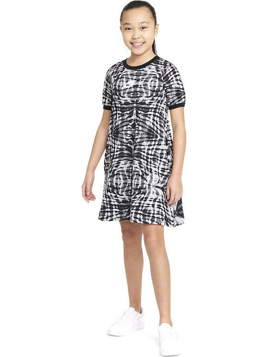Sportswear Children's Dress Short Sleeve Knitted Black