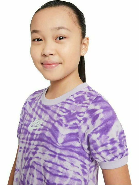 Sportswear Kinderkleid Kurzärmelig Knitted Lila