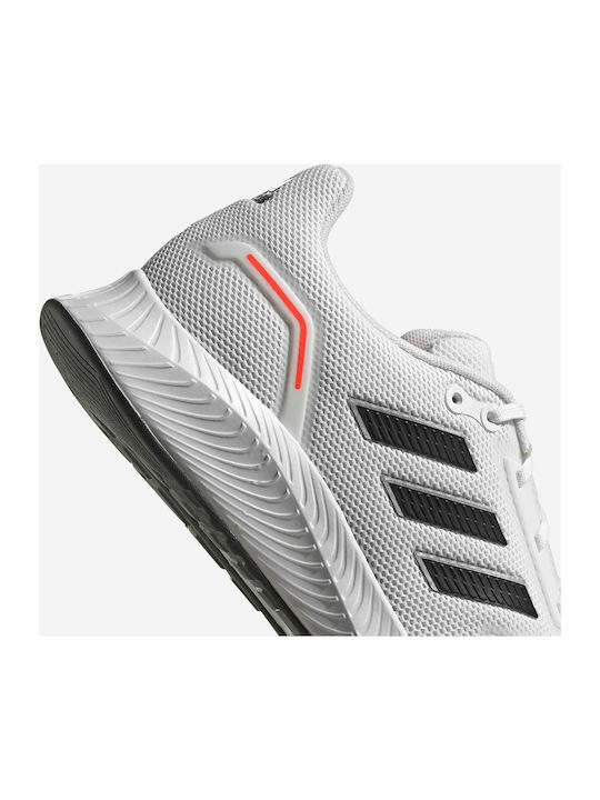 Runfalcon 2.0 Herren Sportschuhe Laufen Cloud White / Core Black / Solar Red