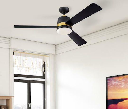 Westinghouse Tristan Deckenventilator 132cm mit Leuchte Schwarz