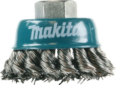 Makita Angle Wheel Wire Brush 60mm Braided Bell D-24153