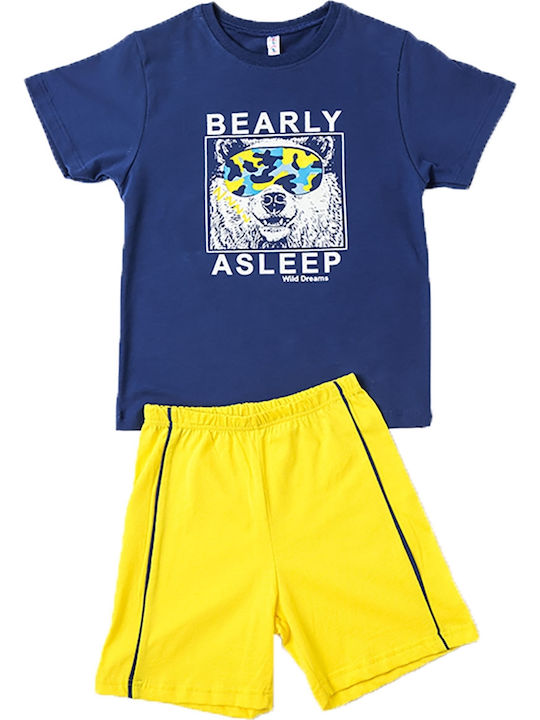 Dreams by Joyce Set Top & Bottom Kids Summer Pyjamas Blue