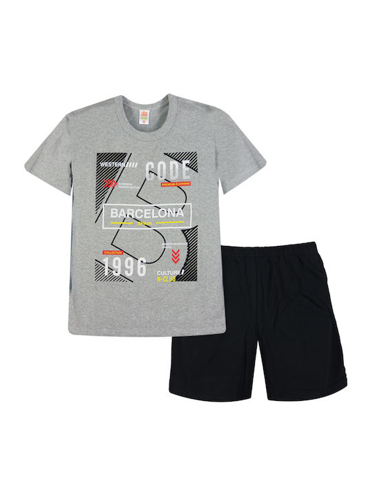 Nina Club Barcelona Set Top & Bottom Kids Summer Pyjamas Gray