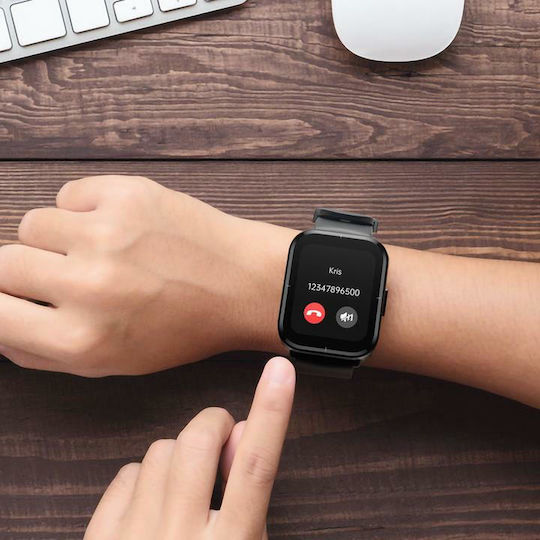 Mibro Color Wasserdicht Smartwatch mit Pulsmesser (Schwarz)