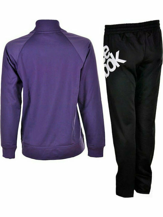 Reebok Copilăresc Set de pantaloni de trening Violet 2buc Tricot