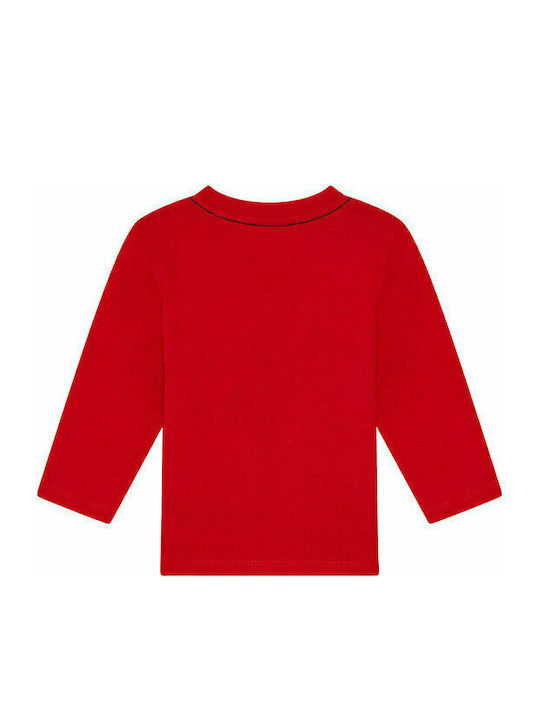 Guess Bluză pentru copii Cu mânecă lungă Roșie