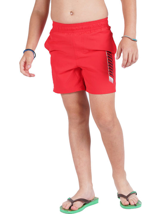 Puma ESS+ Kinder Badeanzug Badeshorts Rot