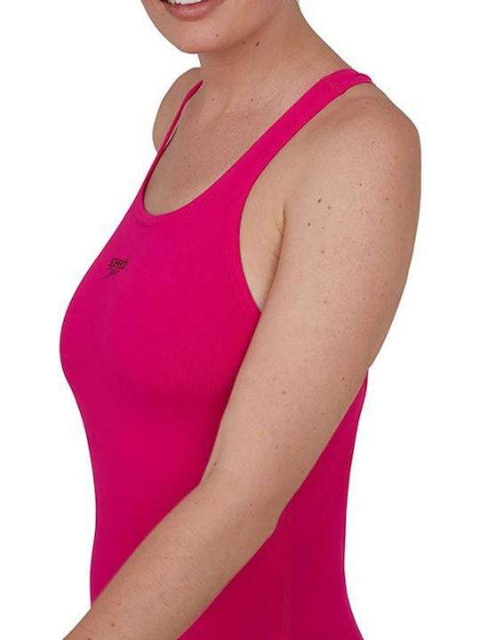 Speedo Essential Endurance+ Medalist One-Piece Swimsuit Fuchsia