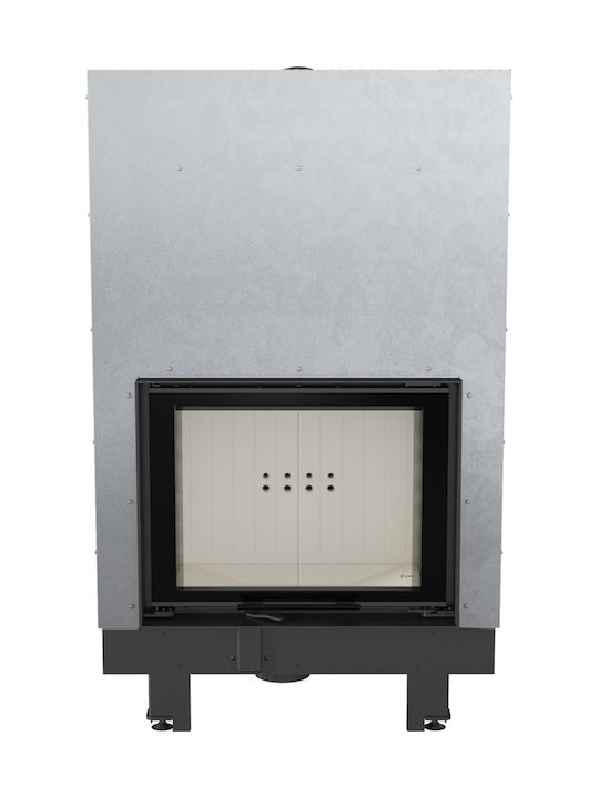 Kratki MBZ G Ενεργειακό Τζάκι Ξύλου Αερόθερμο 13kW Δεξιά Γωνία με Συρόμενη Πόρτα Black