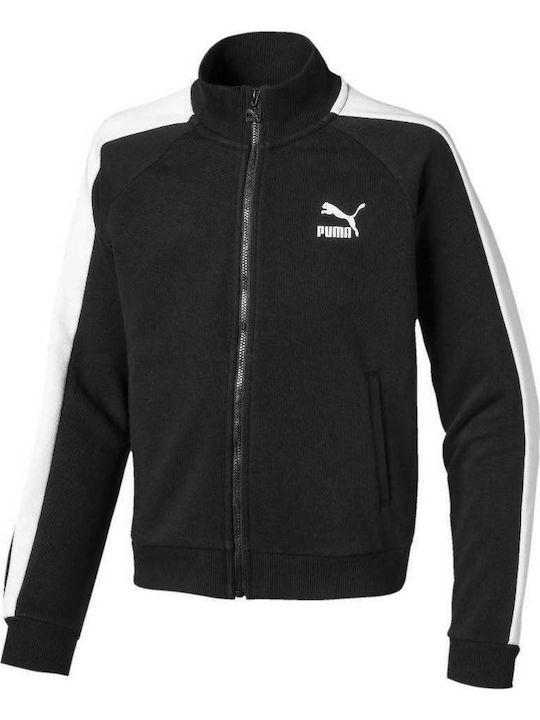 Puma Sportliche Kinder-Sweatjacke Schwarz Classics T7 OFI