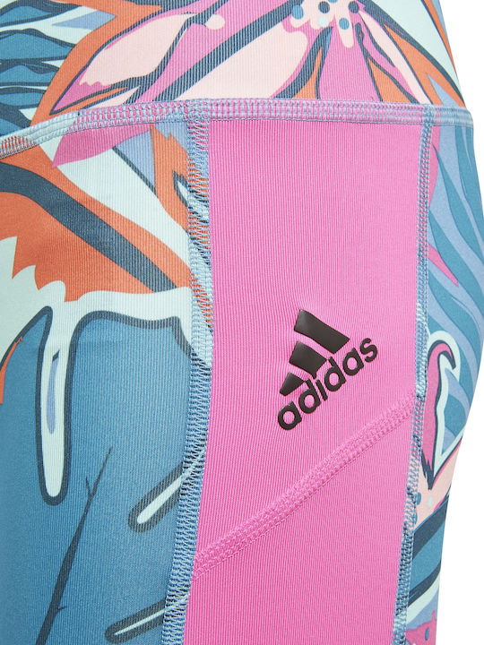Kids Legging Sports Long Light Blue Aeroready