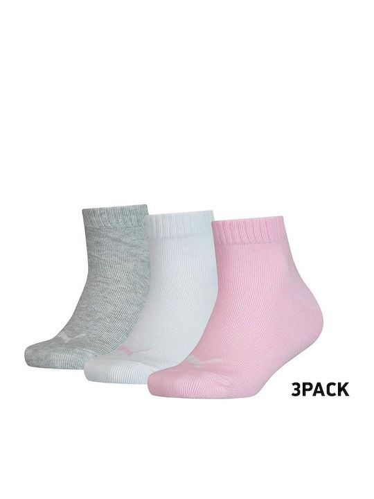 Puma Girls 3 Pack Sport Ankle Socks Multicolour