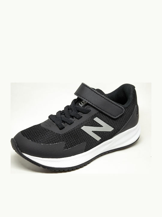 Kids Sports Shoes Running with Hoop & Loop Closure Black