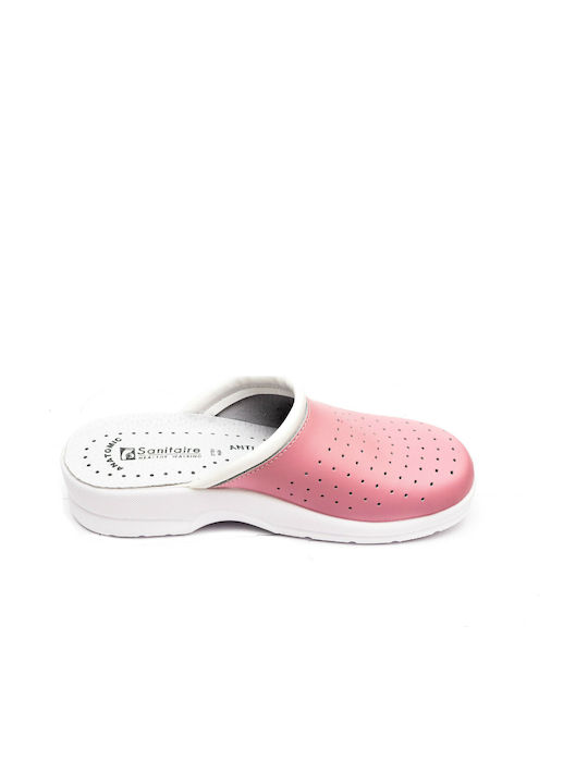 Sanitaire Sanitaire Damen Leder Anatomisch Holzschuhe Rosa