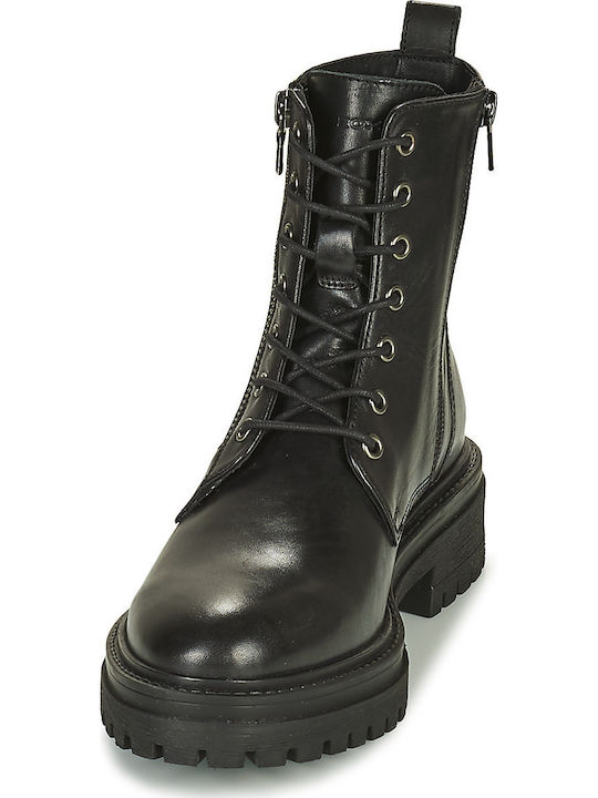 Iridea Leather Women's Ankle Boots Black