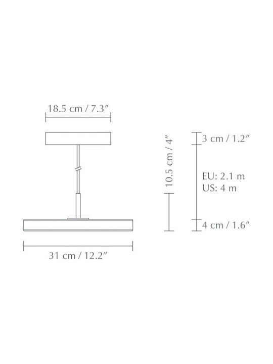 Umage Asteria Mini Pendant Light Orange 31x10.5cm