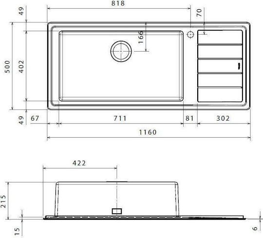 Apell Linear Plus LNP1161R Drop-In Inox Μ100xΠ50cm Argintiu Apell Linear Plus LNP1161R Drop-In Inox Μ100xΠ50cm Argintiu