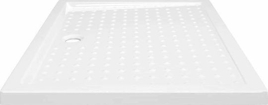 vidaXL Ορθογώνια Ακρυλική Ντουζιέρα 80x100cm Λευκή