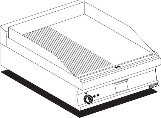 Lotus Ηλεκτρικό Πλατώ Ψησίματος 60x70.5x28cm 7.4kW με Ραβδωτή Πλάκα