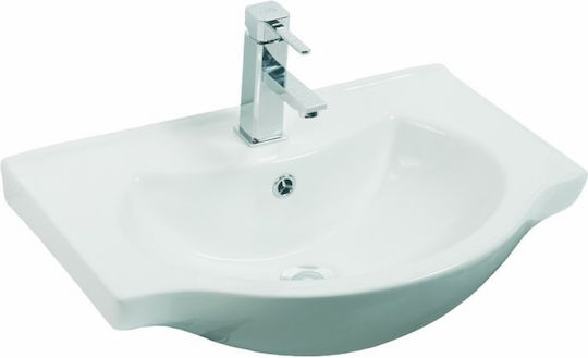 Gloria Export Ένθετος Νιπτήρας Πορσελάνης 81x46cm Λευκός Gloria Export Ένθετος Νιπτήρας Πορσελάνης 81x46cm Λευκός