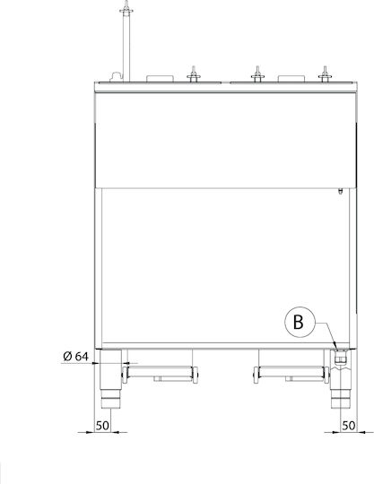 Lotus Фритюрница Електрическа 15.95кВт Капацитет 18лт 40x90x90см