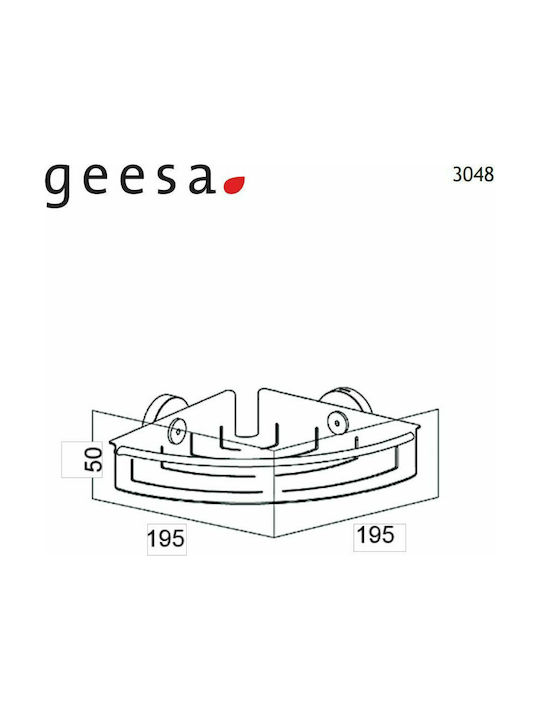 Geesa Tiger Επιτοίχια Σπογγοθήκη Inox Ασημί