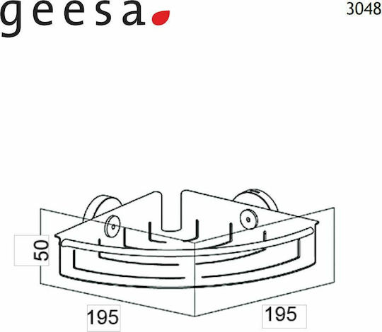 Geesa Tiger Επιτοίχια Σπογγοθήκη Inox Ασημί
