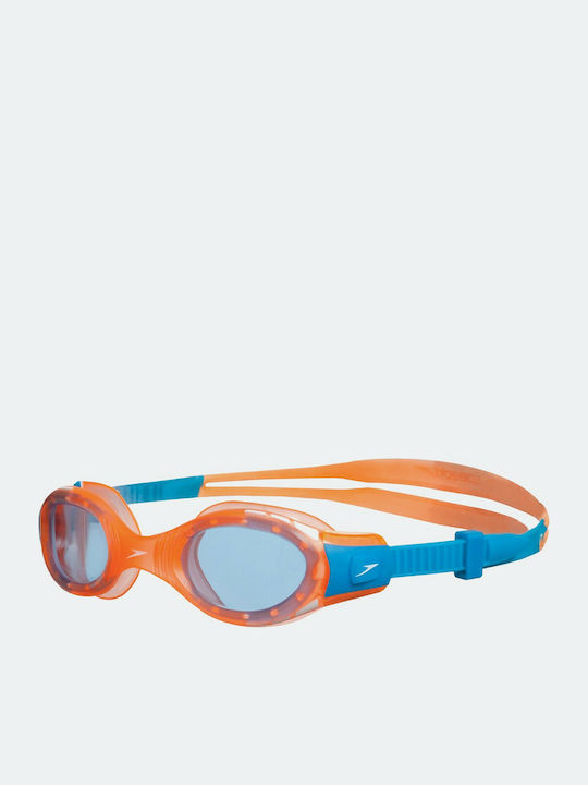 Speedo Futura Biofuse 01233-9106 Swimming Goggles Kids with Anti-fog Lenses Orange Orange 8-01233-9106